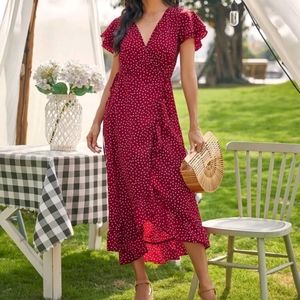 Polk Dot Wrap Dress